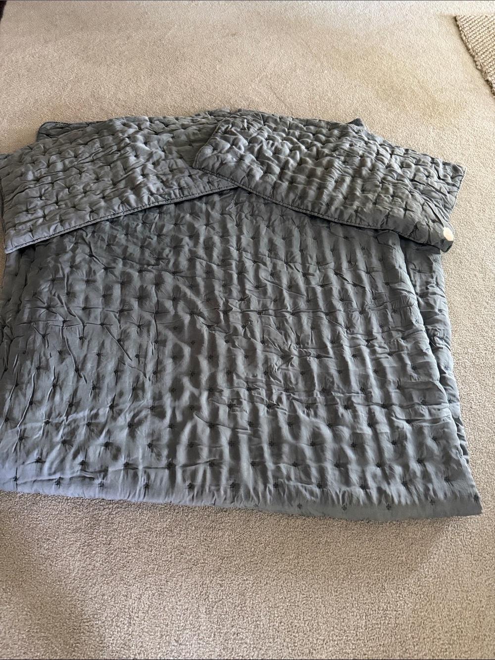 Pottery Barn king Madison Park Signature Hand Quilted Cotton quilt